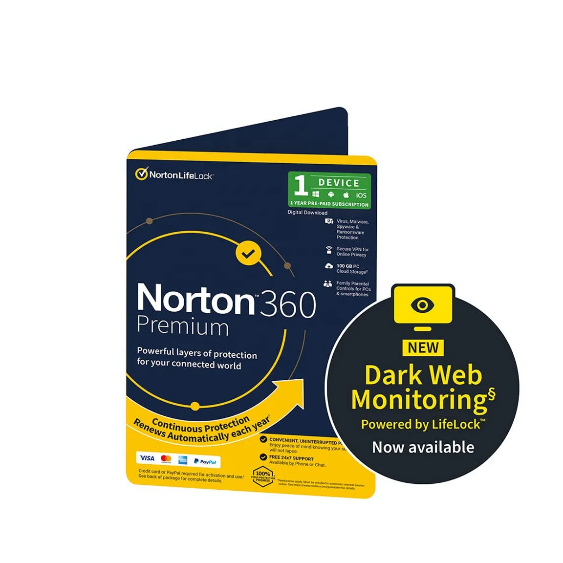 24/7 онлайн Norton 360 Премиум (10 шт 2 год учетной записи + клавиша) Оригинальные лицензионный ключ антивирусное программное обеспечение для