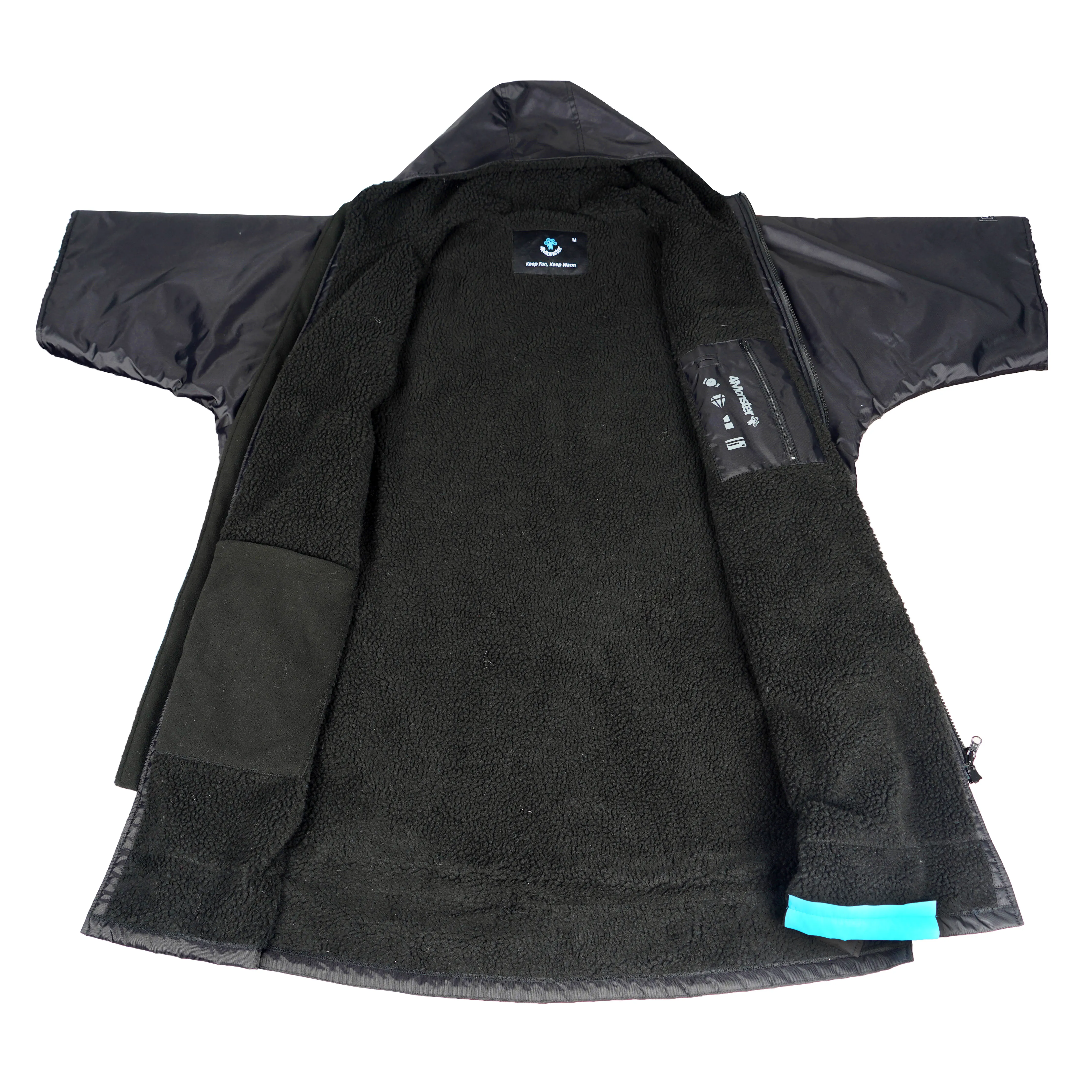 Custom Waterproof Long Sleeve Drying Robe Changing Robe Surfing Poncho Coat winter clothes