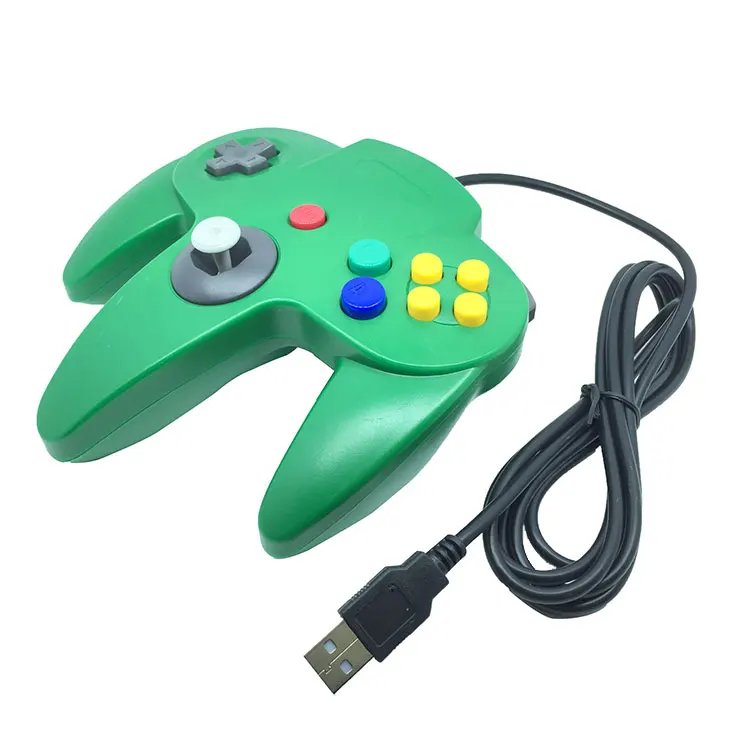 Cheap gamepad N64 shape controller for pc game joypads gamepad usb wired joystick