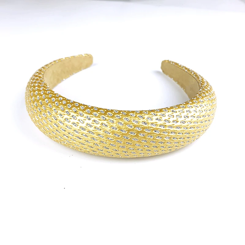 Повязка на голову женская, аксессуар для волос в кожаном стиле, повязка на голову золотого цвета