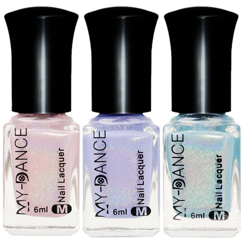 Non Toxic Waterproof Organic Nail Polish holographic chameleon nails pigment  polish nails art