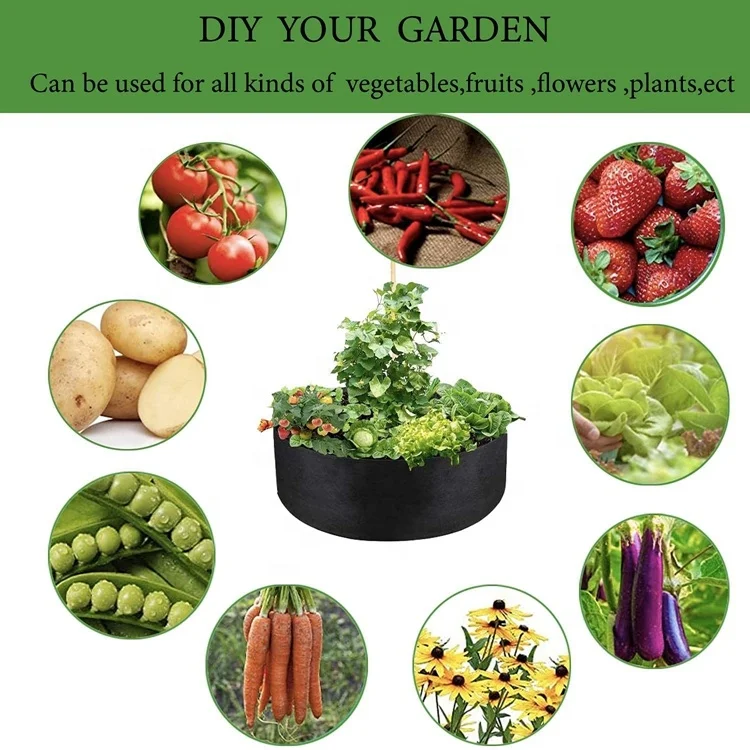 Farm nursery planter grow bag tree seeding pot fruit fabric plant pots Flower pot 100 gallon grow bags for planting vegetables