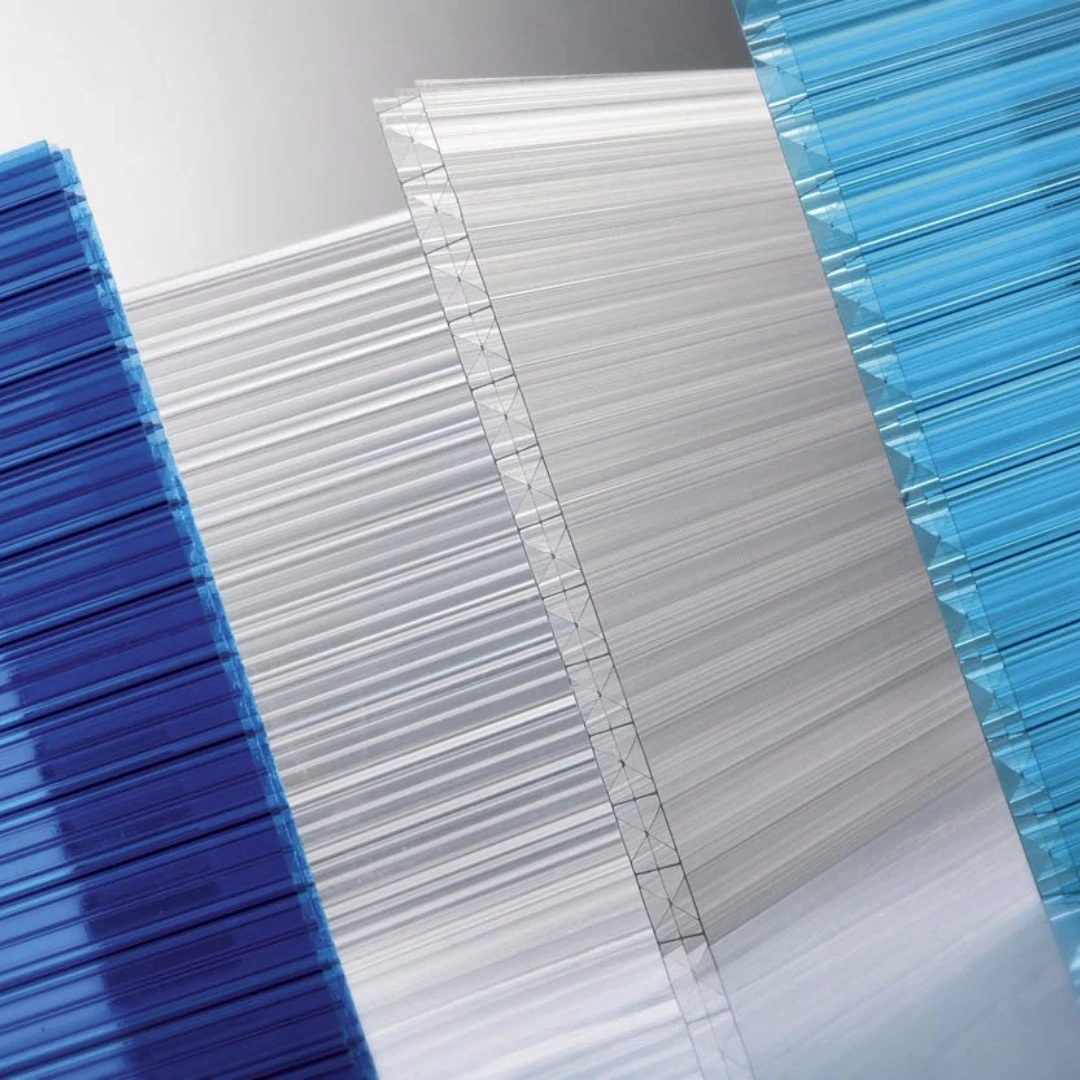 Plastic PC Hollow Sheet Sunshade 20mm Thick Awning And Canopy Honeycomb Polycarbonate Sheet
