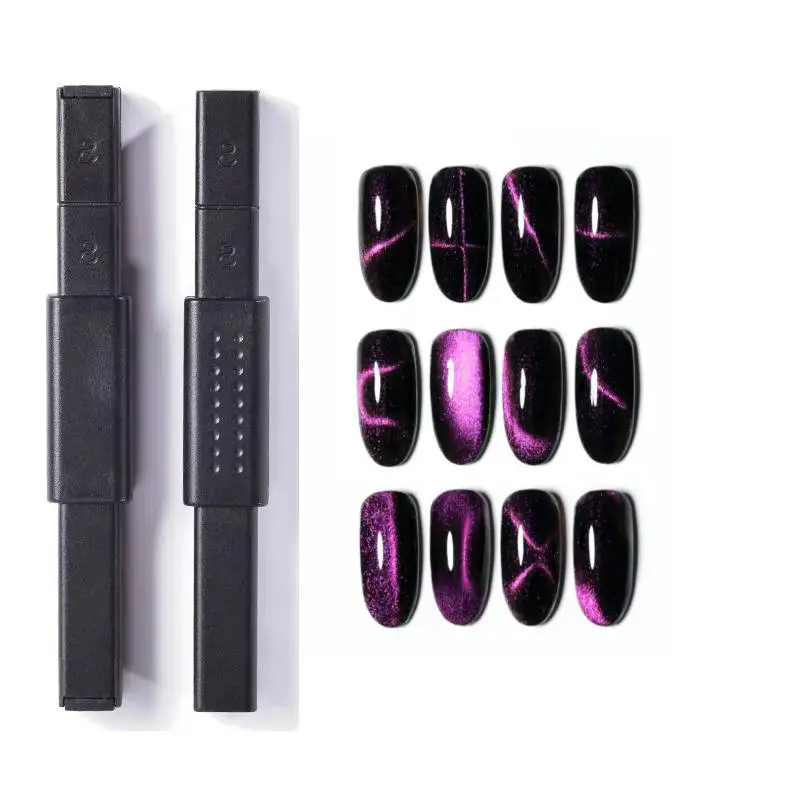 
Pop Double Head Glow Shiny 3D Cat Eyes UV Gel Nail Polish Magnet Stick Manicure Strong Multifunctional Magnetic Cat Eye Nail Art 