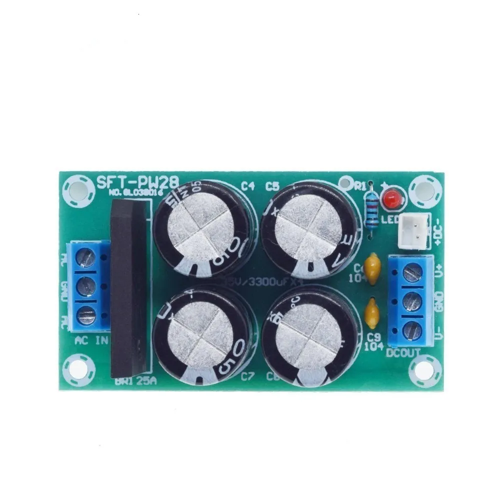 DIY Rectifier High Current 25A Flat Bridge Unregulated Power Supply Board PW28 Dual Power Amplifier module