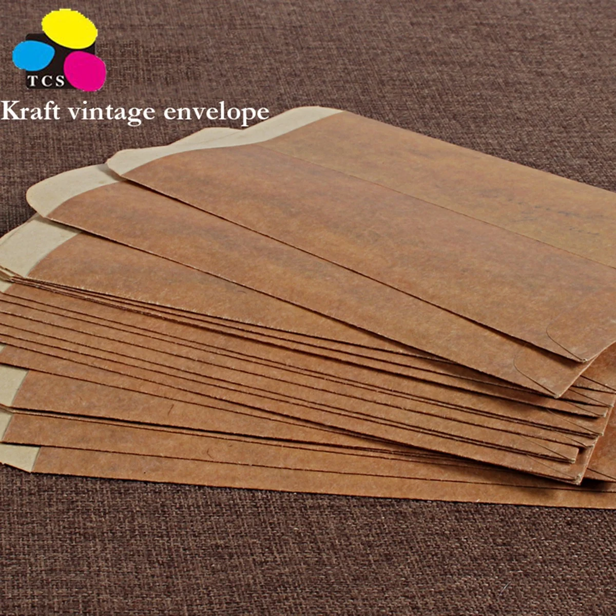 500pcs/pack Vintage Kraft Wedding Invited Envelope Postcard Cover Paper Stationery Zakka Envelopes for Gift Invitation