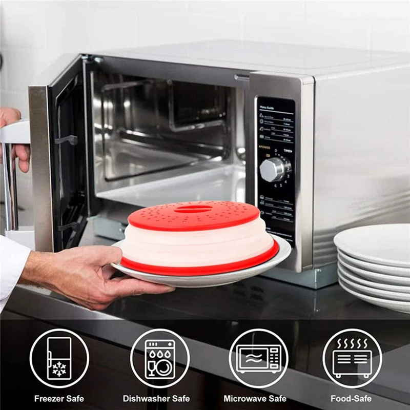 RSC round PP  Microwave Oven Splash Cover Multi-Use Plastic for Oil and Kitchen Applications