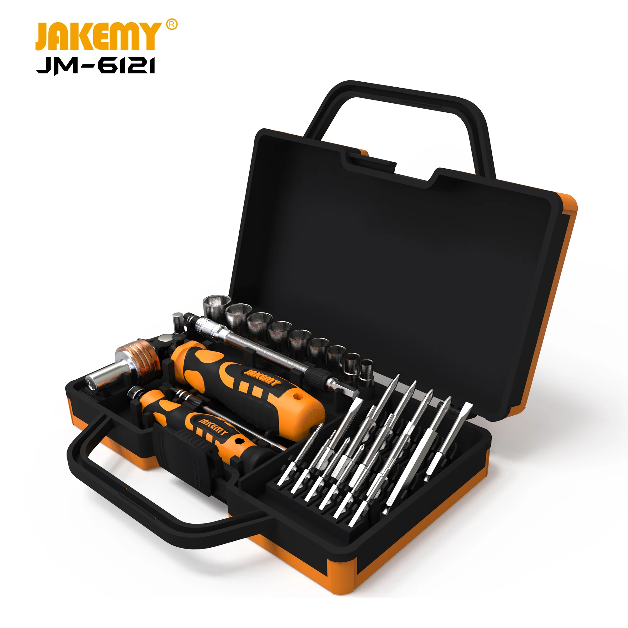 JAKEMY JM-6121 портативные Инструменты для ремонта 31 шт. в 1 профессиональный набор инструментов Набор отверток с храповым механизмом компьютера