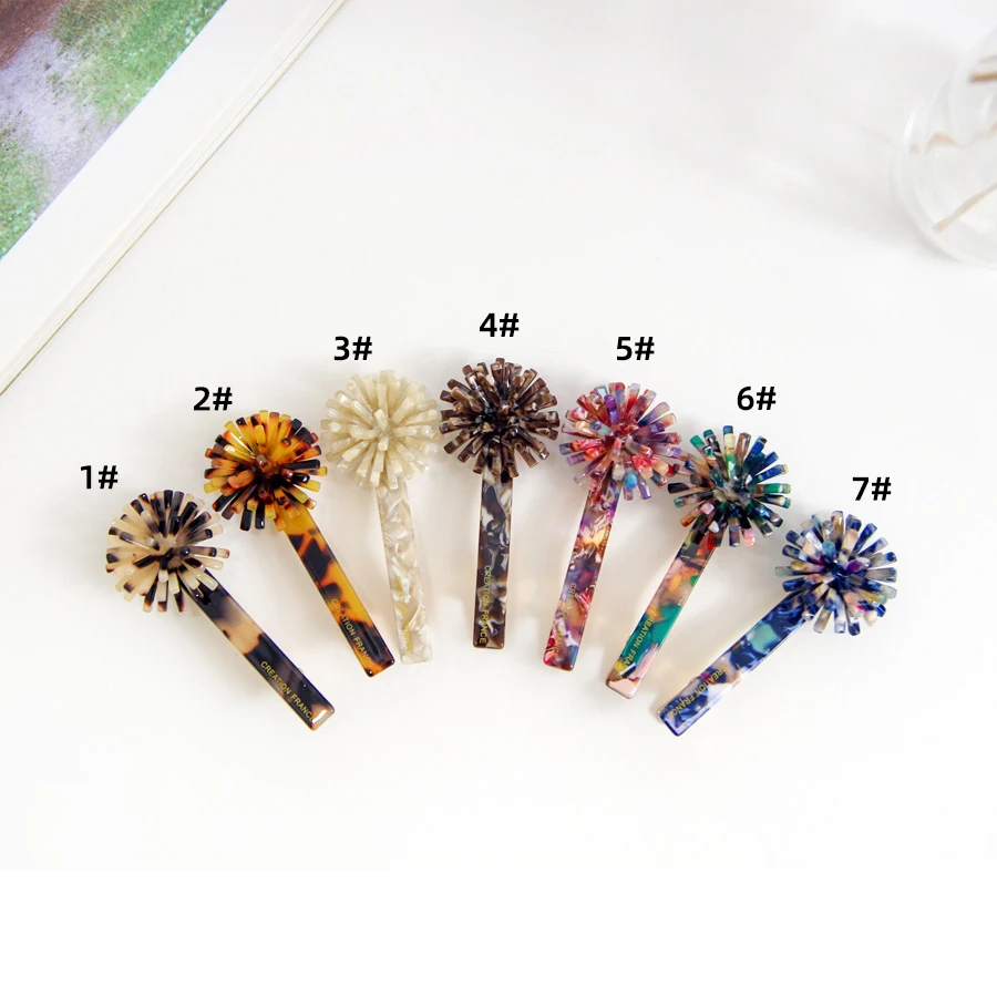 Factory wholesale dandelion girl hair clip acetic acid turtle shell French hair clip hair clip accessories
