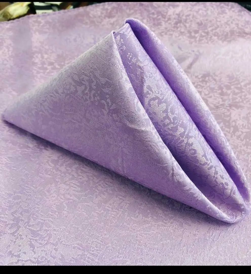 Hot Sale Polyester Damask Fabric Dinner Table Napkin for Hotel Wedding Restaurant