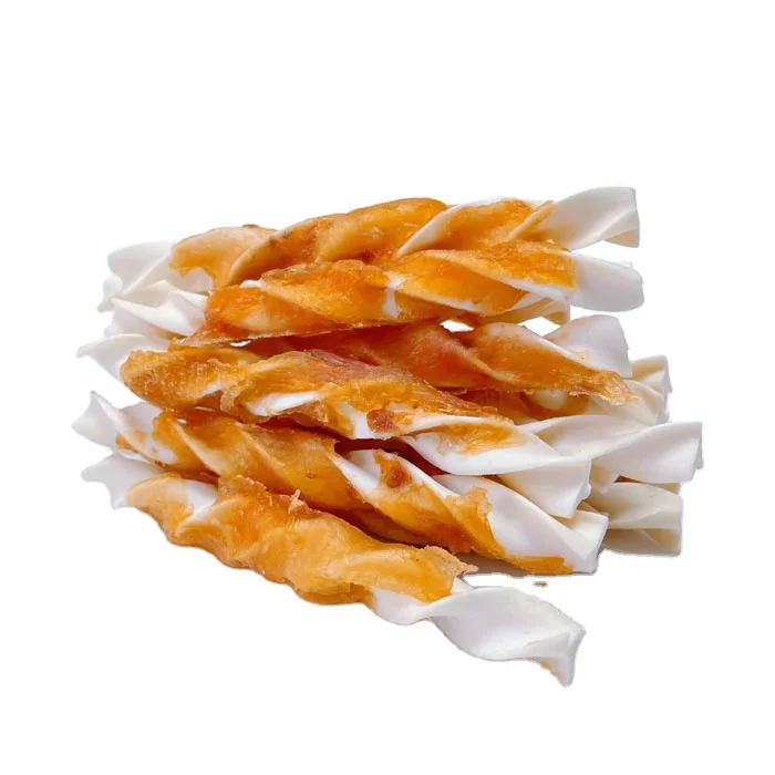 New Hot Items Fresh Ingredients Pet Food Cheese Salmon Wrapped Dog Treats Stick