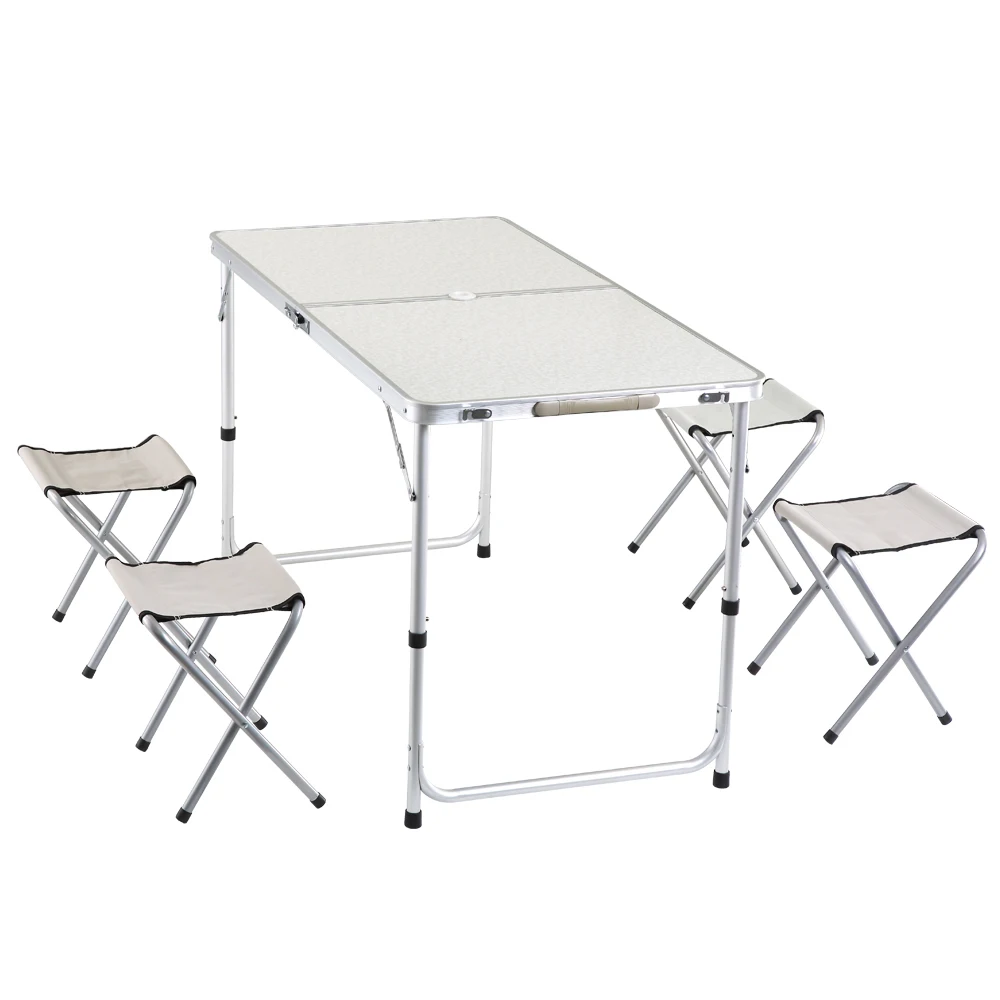 Outdoor Lightweight Aluminum Folding Suitcase Picnic Dining Table