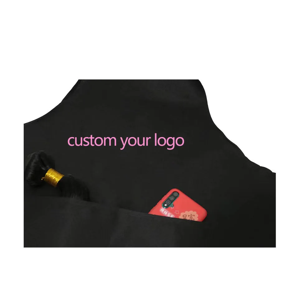 Salon Barber Custom Logo Hair Apron Cape  With Pocket For Hairdresser