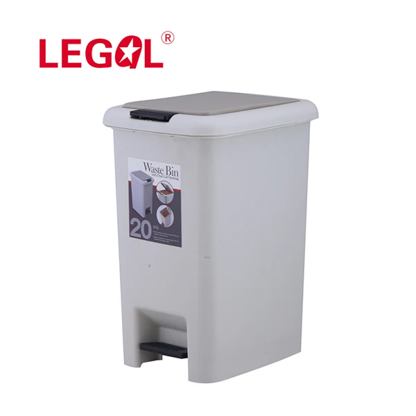 trash can 20l plastic dustbin with inner basket pedal dustbin bedside step rubbish trash can