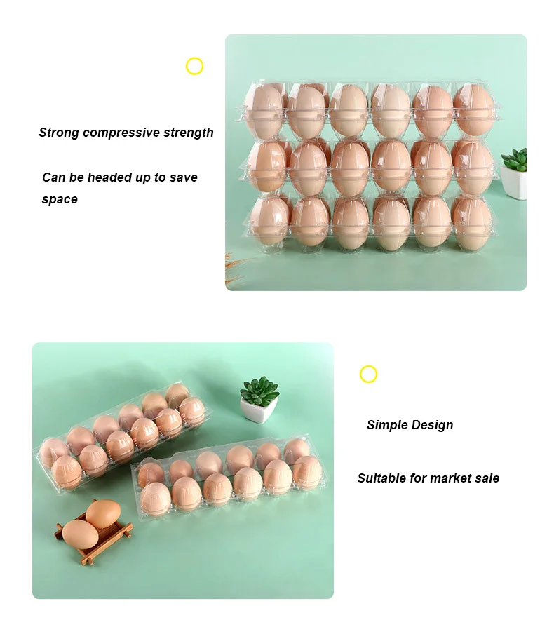 Thickened egg packaging box Disposable plastic transparent preserved egg salted duck egg tray blister storage box