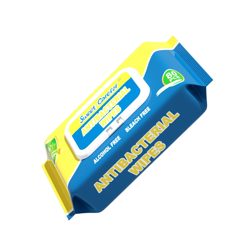 80pcs Antibacterial  Wipes Alcohol Free Disinfecting Wipes Medical Care Antiseptic Wipes