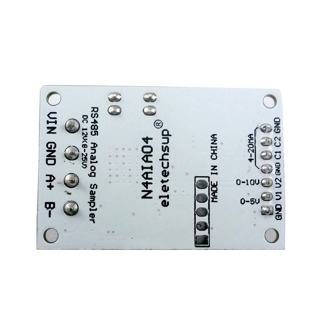 4-20MA RS485 Voltage and Current Analog Data Collector ADC Modbus RTU 03 06 Function Code