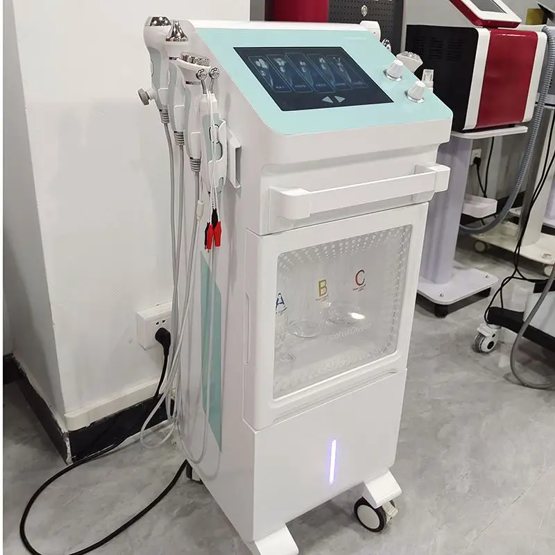 9 in 1 facial spa skin rejuvenation machine oxygen jet Sprayer face care facial new face hydra dermabrasion machine