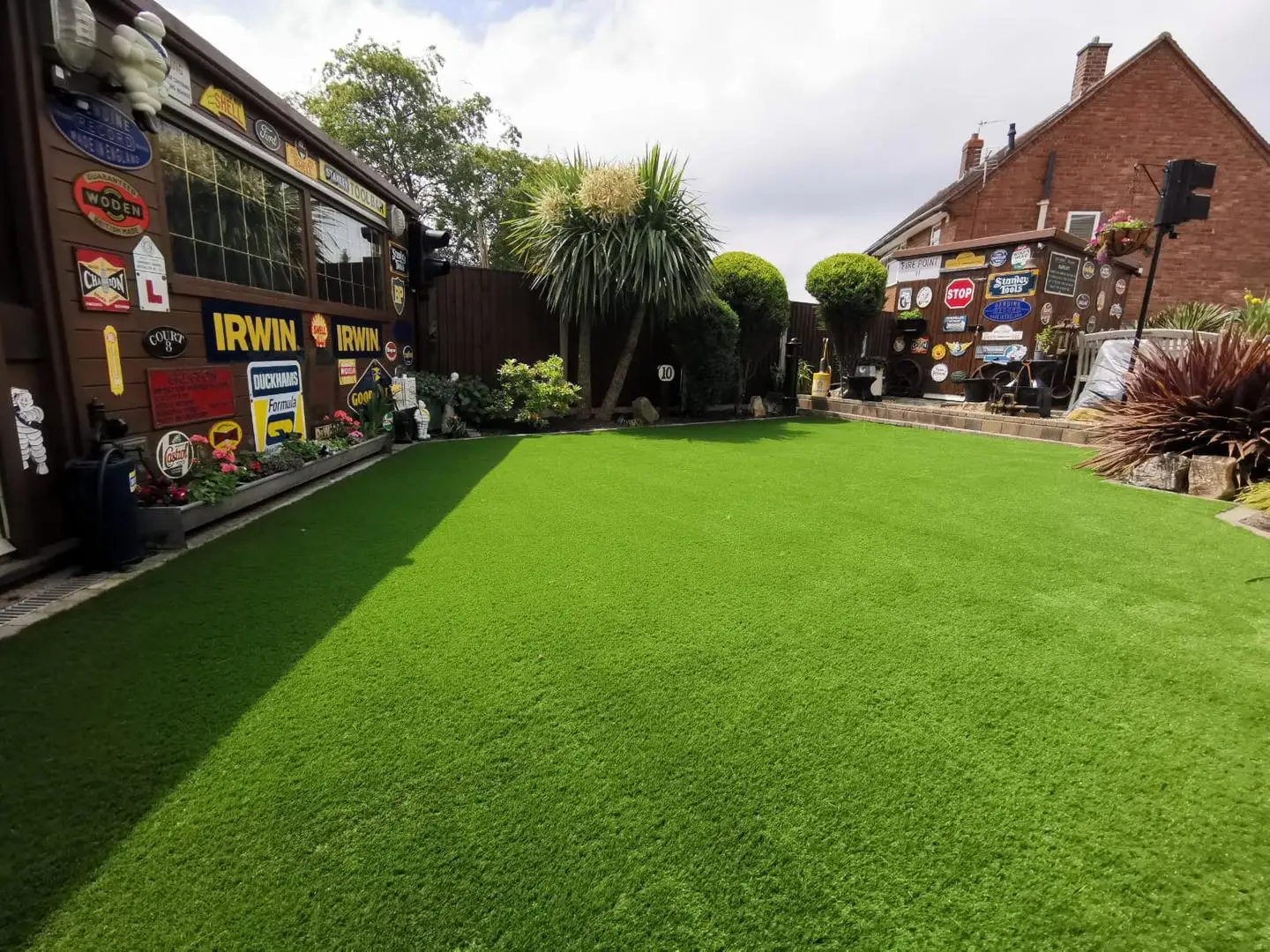 Lvyin Turf landscape fast drain roof premium residential green artificial grass synthetic lawn