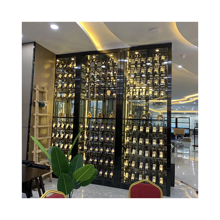 Bottle Racks Wine Shops Display Decoration Showcase for Liquor Wine Shop