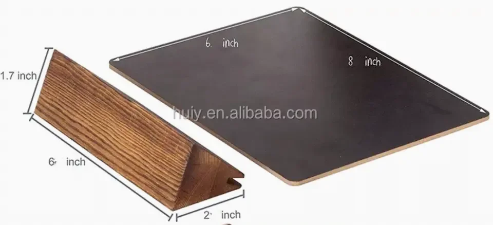 Factory Custom Small Decorative Chalk Board Mini Tabletop Chalkboard Signs with Rustic Wood Stands
