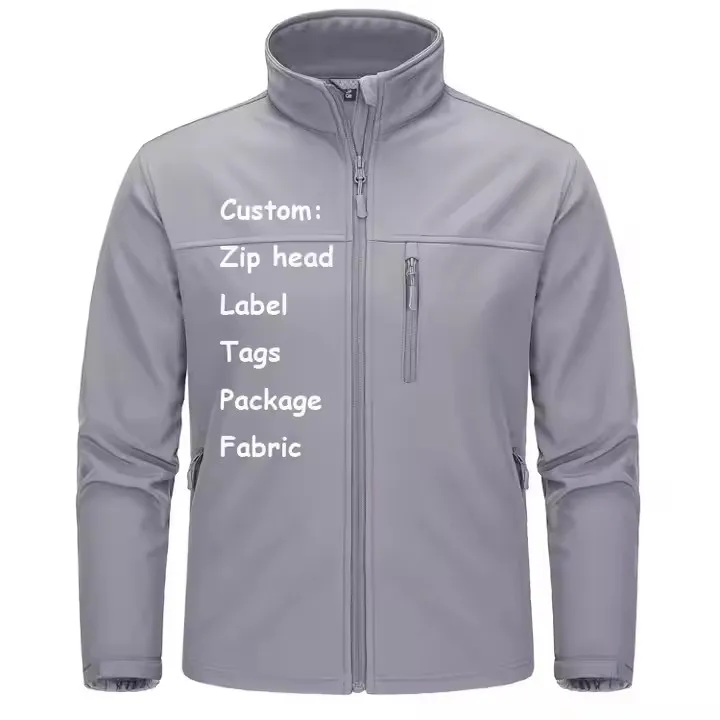 Fleece Jacket Windproof Tactical Hiking bomber Softshell Jacket men Waterproof Softshell Hunting jacket with logo