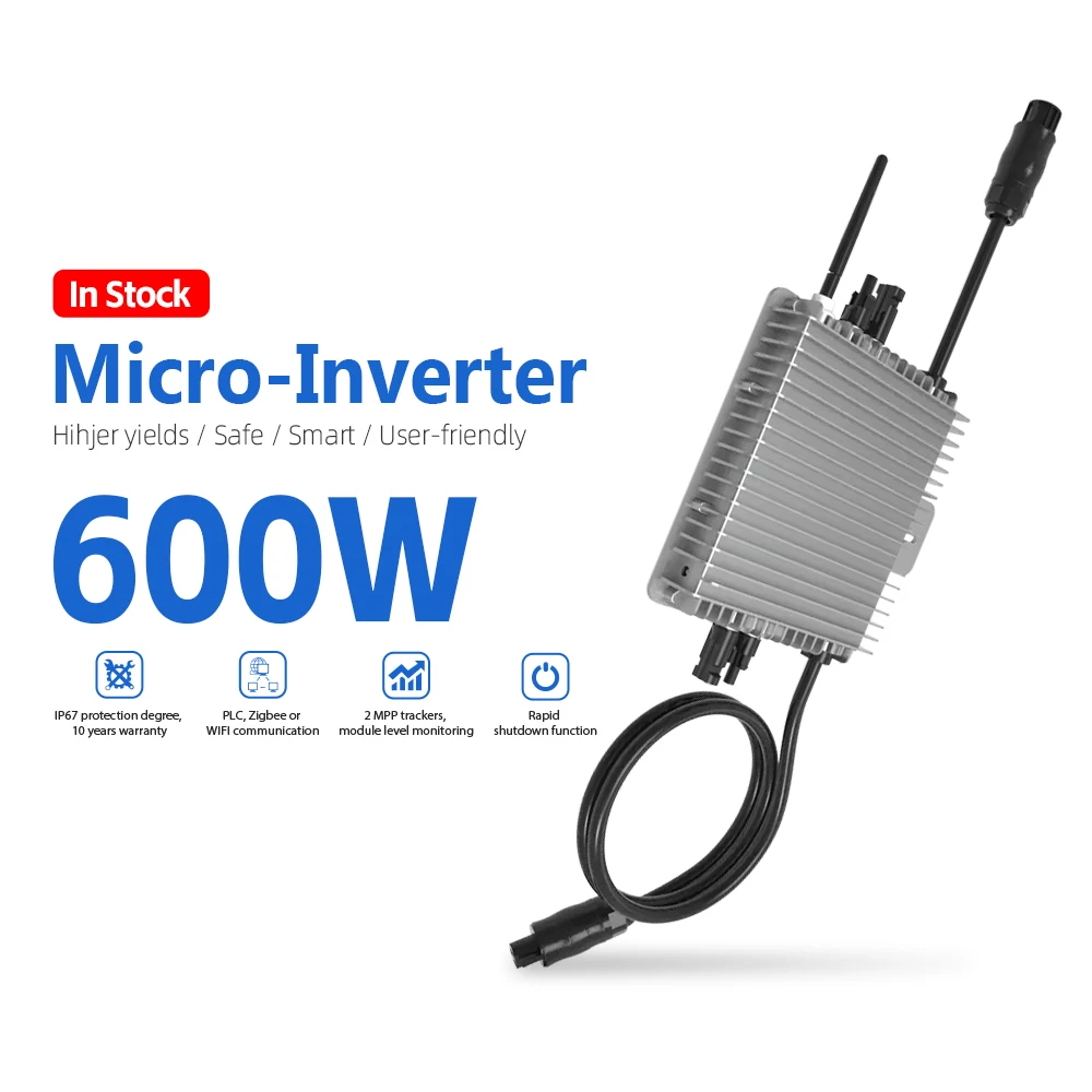 Higher yields SUN600-EU-230 600W Single Phase Micro Solar Inverter