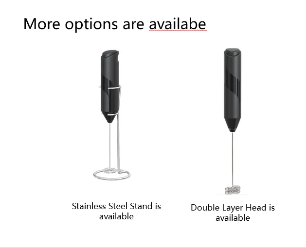 Популярный товар, в наличии, с логотипом на заказ, из нержавеющей стали 304 ABS, Электрический мини-молочный взбиватель, венчик для кофе