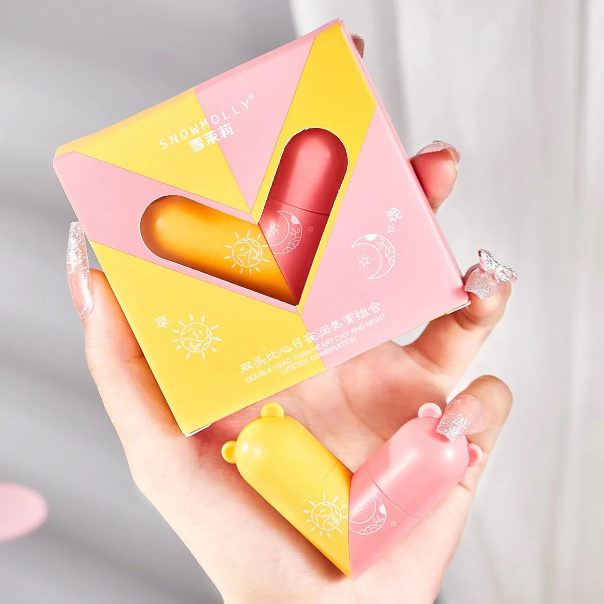 Private Label in Stock Color Lip Balm Moisturizing 2 Colors Lip balm  Waterproof Long Lasting Factory Wholesale