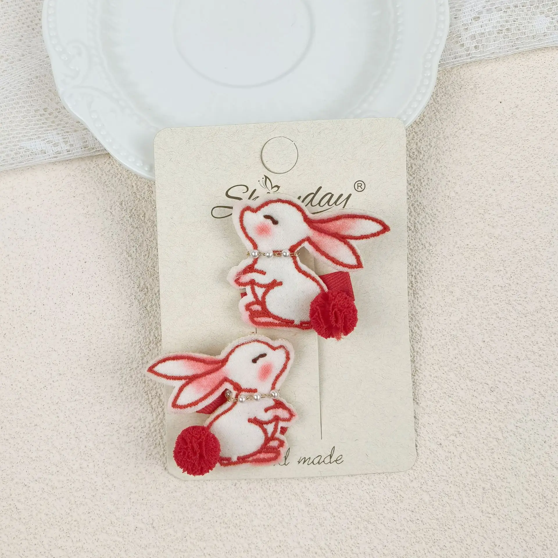 Newest Custom Promotional Custom Logo High-end Cute Rabbit Bsci Custom Hair Clip Claws