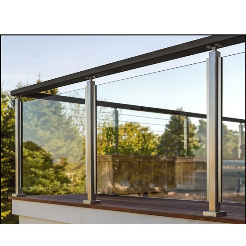 Modern Frameless Balustrade Glass Railing 10-12mm Swimming Pool Glass Fence Deck 316 Duplex 2205 Stainless Steel Glass Pool Spig