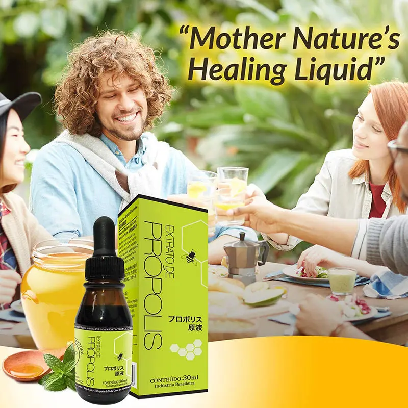 Hot Selling Brazilian Propolis Liquid Extract Drops Custom Wholesale Healthcare Supplement