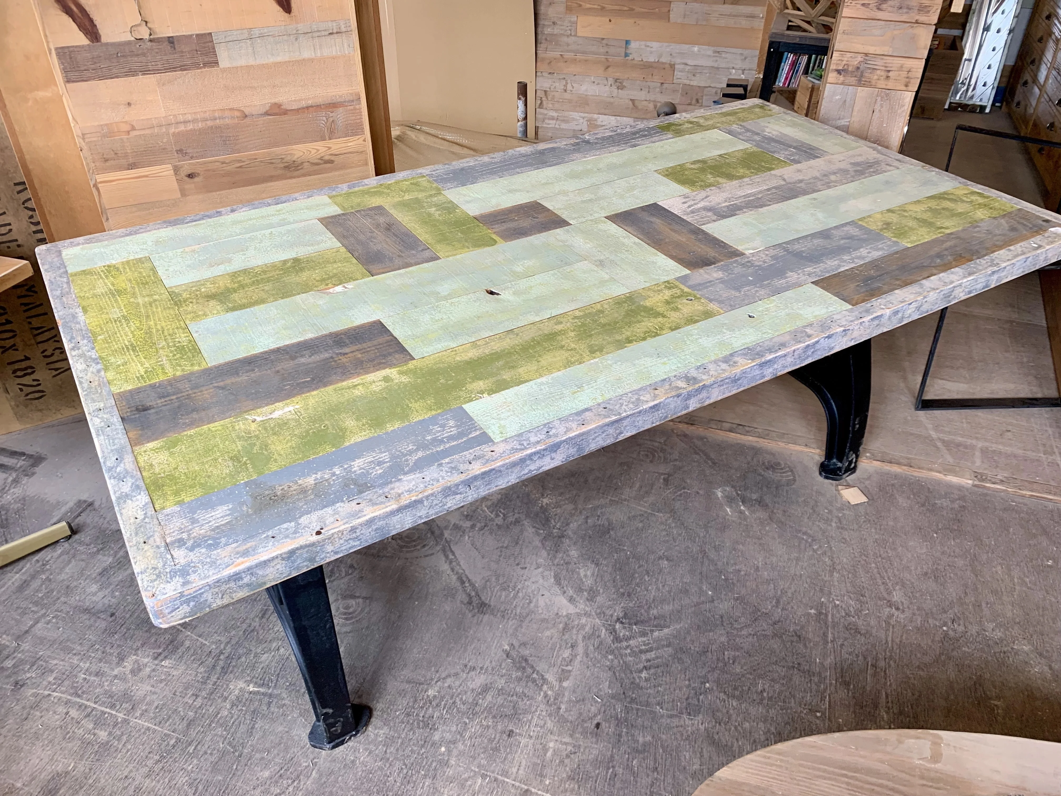 Antique Round Outdoor Recycle Square Restaurant Coffee Old Wood Dining Furniture Recycled Custom Made High recycled wood table