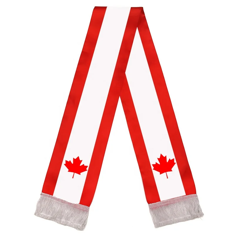 NUOXIN Wholesale Custom Print Poland Country Flag Football Fan Scarf for 2022 Football Match