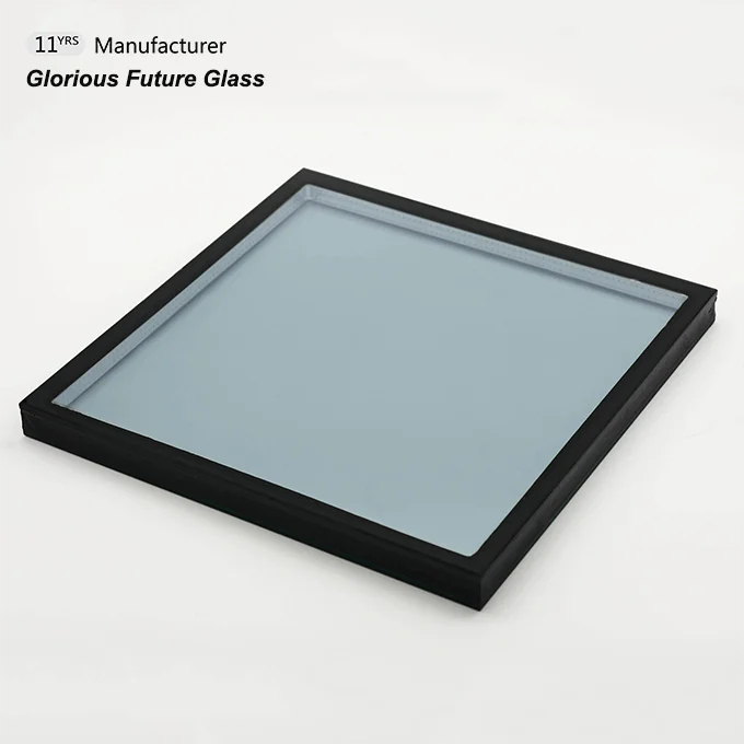 Large reflective double glazed tempered insulated glass 12mm for doors and windows