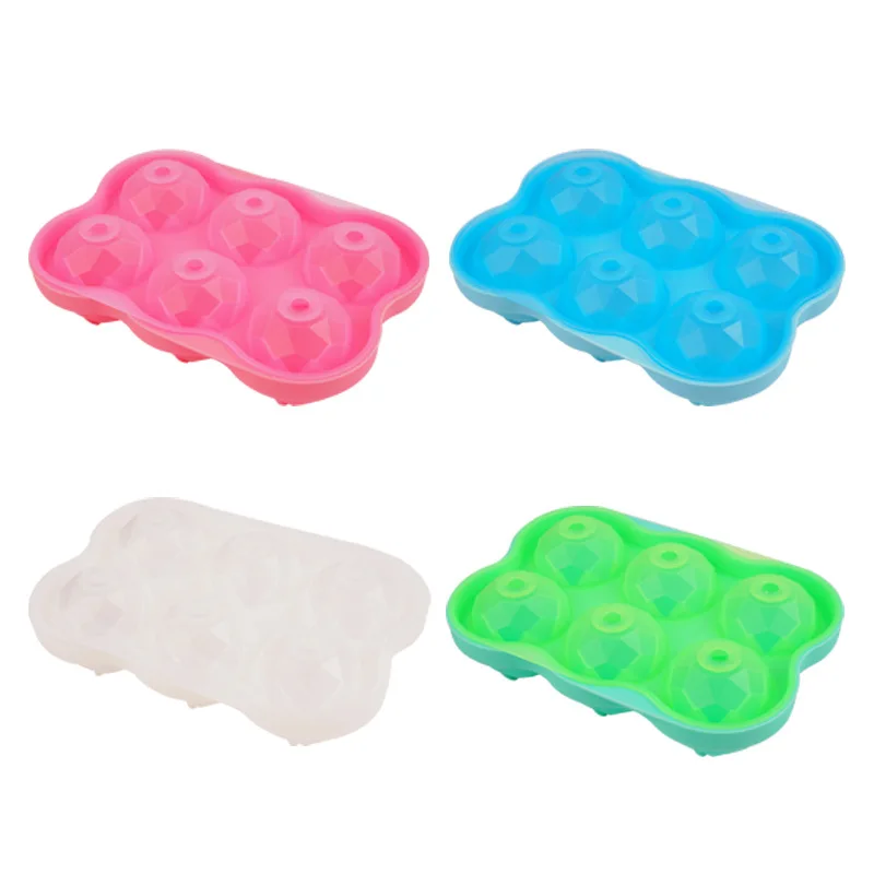 Hot Sale 3D Portable Ice Cream Molds 4-Hole BPA Free round Ice Ball Mold for Cube Making Tools