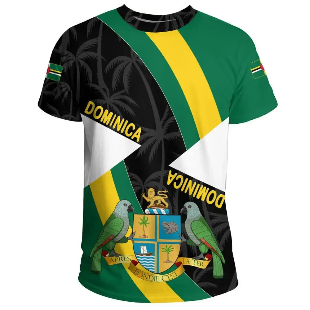 Dominica Element Mans Summer Clothing Tops Tee Wholesale Price Fancy Male Short Sleeve Customize Comfortable Street Wear T-Shirt