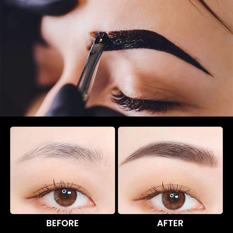Waterproof Airbrush permanent Brows Stain Chestnut Brown Hybrid Brow Tint Liquid Eyebrow Dye Vegan Ingredient