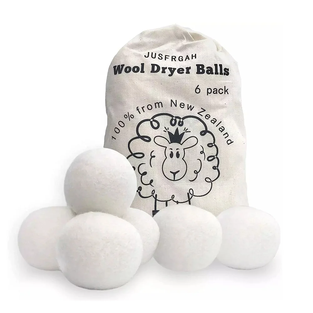 Trending 2024 New Products  Bestseller in USA Organic Natural Reusable Xl 100% Wool Dryer Balls Sheep Hair Dryer Pure Eco 9cm
