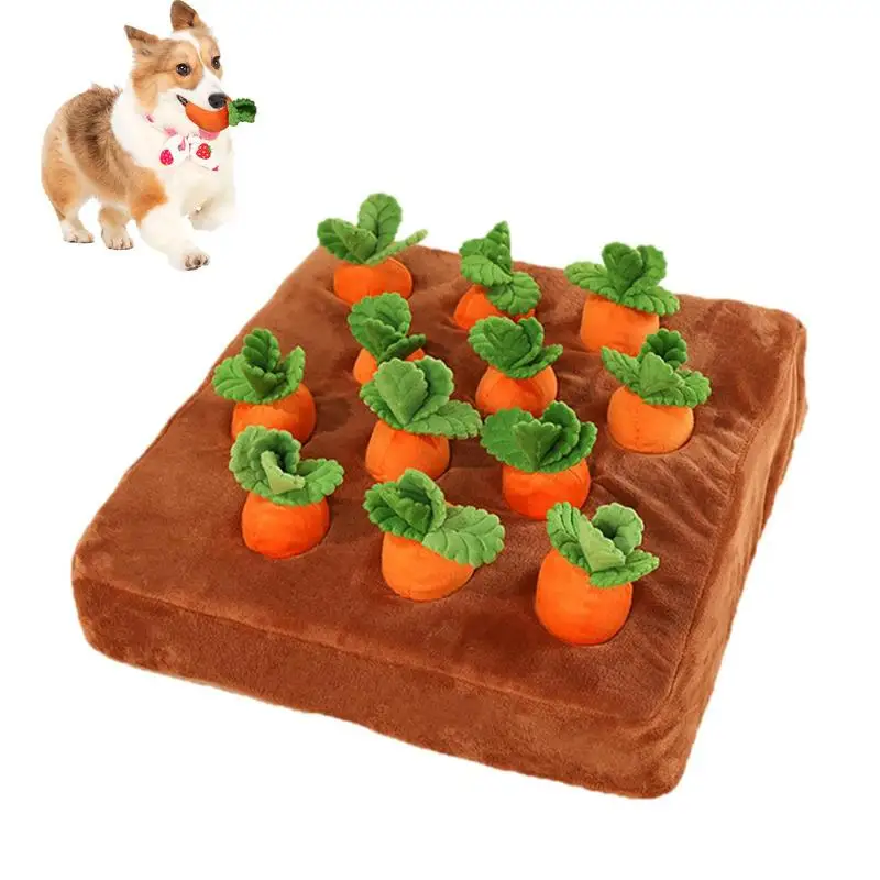 Carrot Farm Creative Plush Vegetable Field Pull Radish Toy Dog Interactive Toys Hide Food Toys To Improve Eating Habits