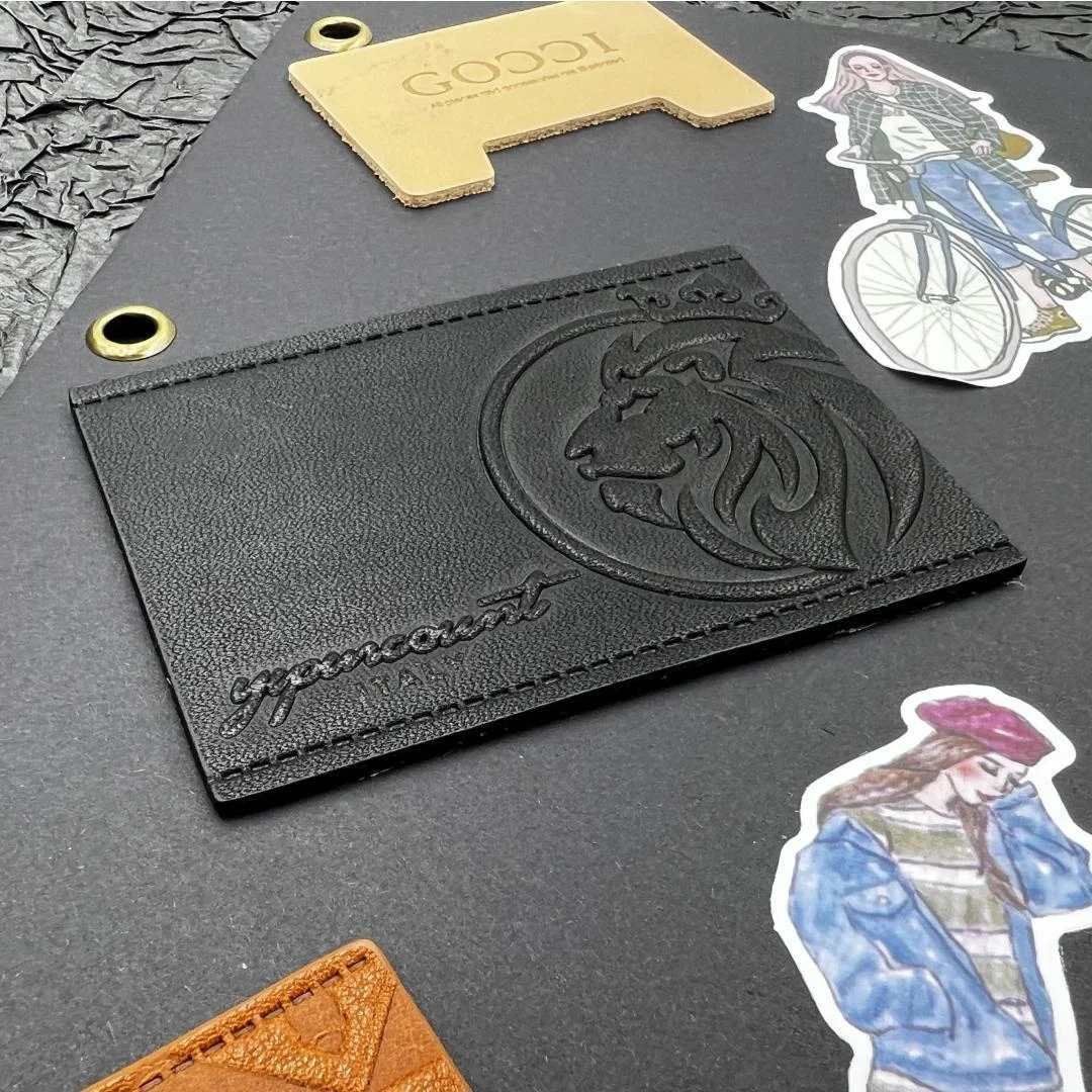 Garment Accessories Denim Patches Manufacturer Real Genuine Leather Labels with Custom Laser Logo