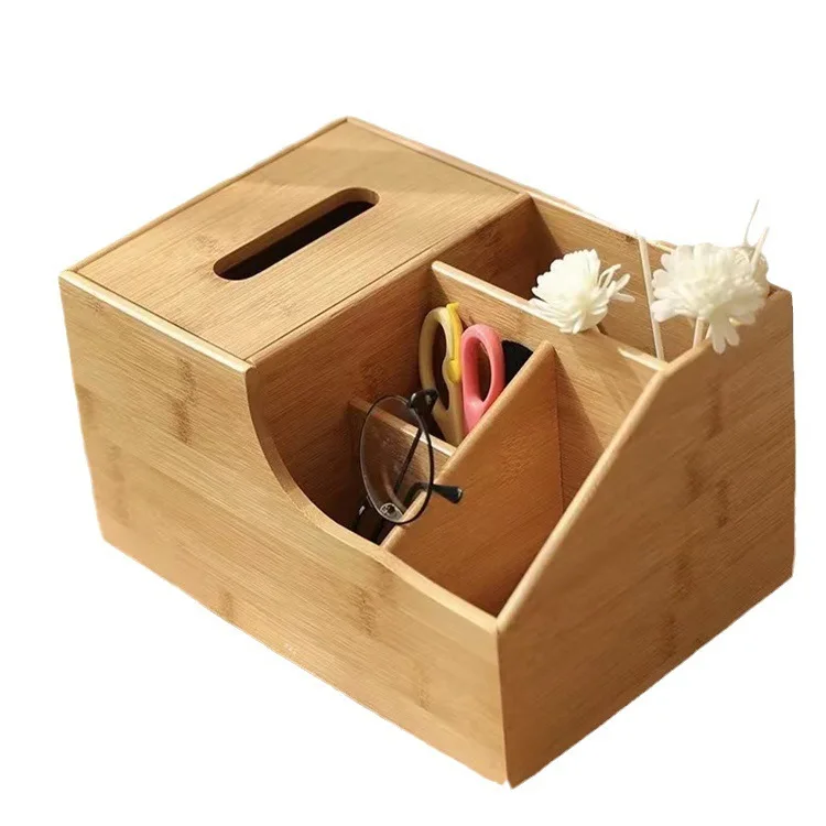 Multi-Functional Chinese Home Living Room Light Luxury Coffee Table Wooden Tissue Paper Box Remote Control Storage Love-Themed