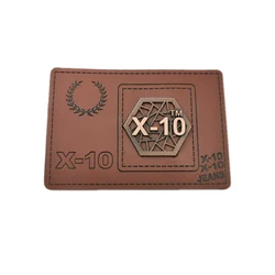 Custom pu leather patch label tags for clothing