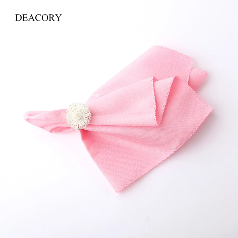 DEACORY Wholesale custom color printed wedding dinner table linen napkin clothes