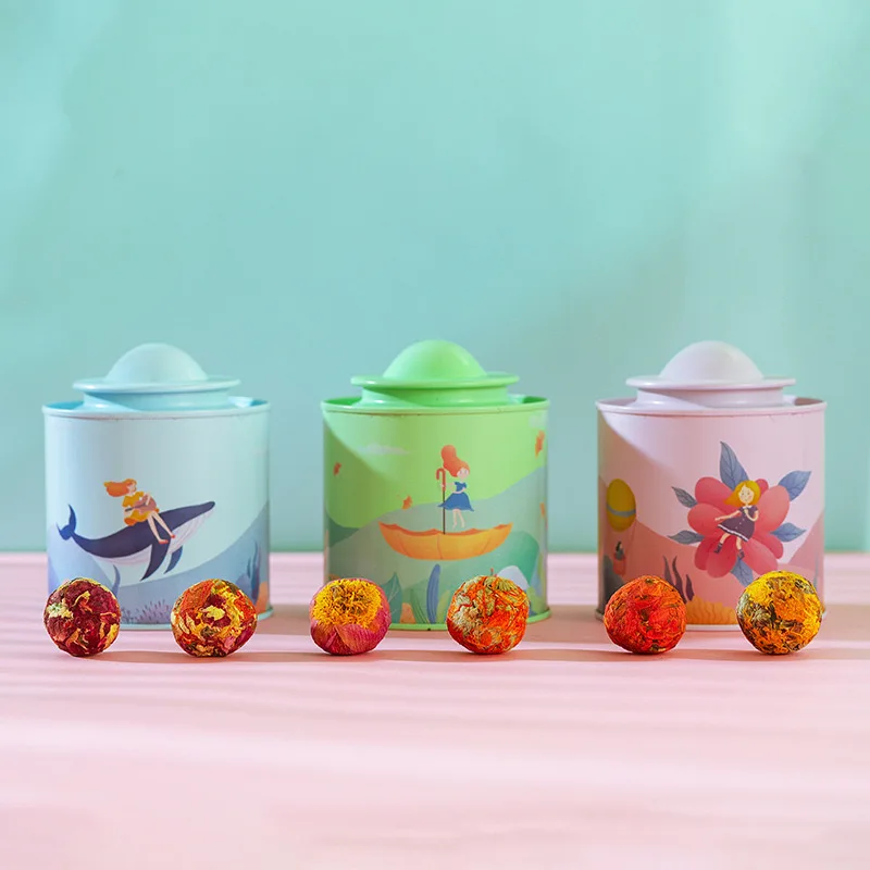 Jasmine Blooming Tea Balls Chinese Beautiful Handmade Flower Tea Balls For Gift Oem Package