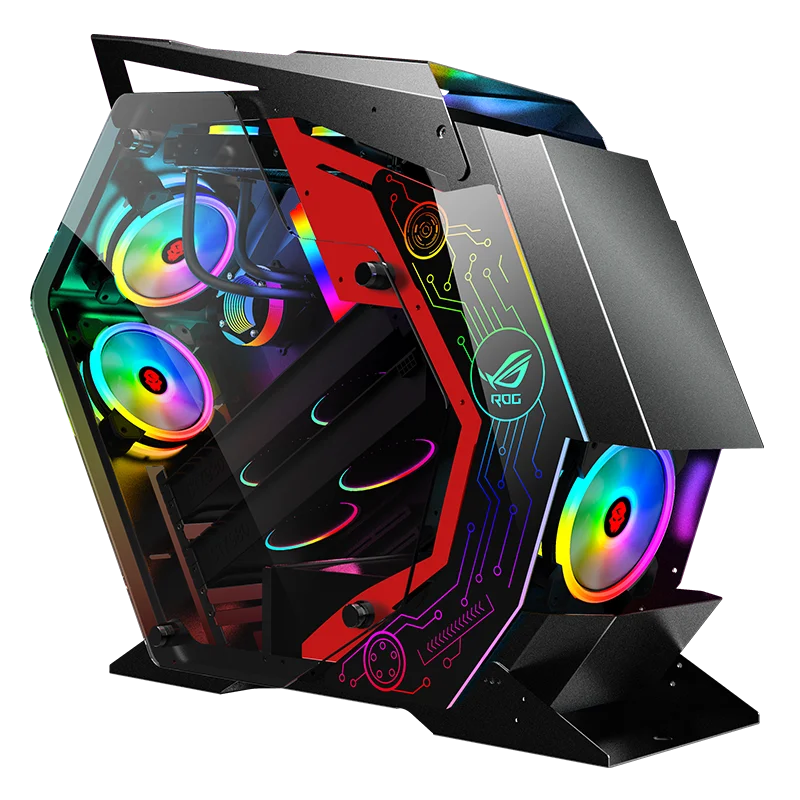 RGB Backlit Style Pc Gamer Towers Aluminum Customize Gaming Computer Case