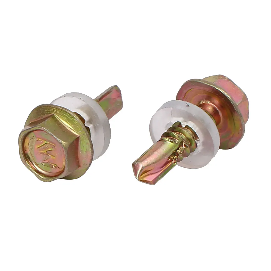 Yellow galvanized hexagon socket head concrete self-drilling screw/self-tapping thread with rubber washer