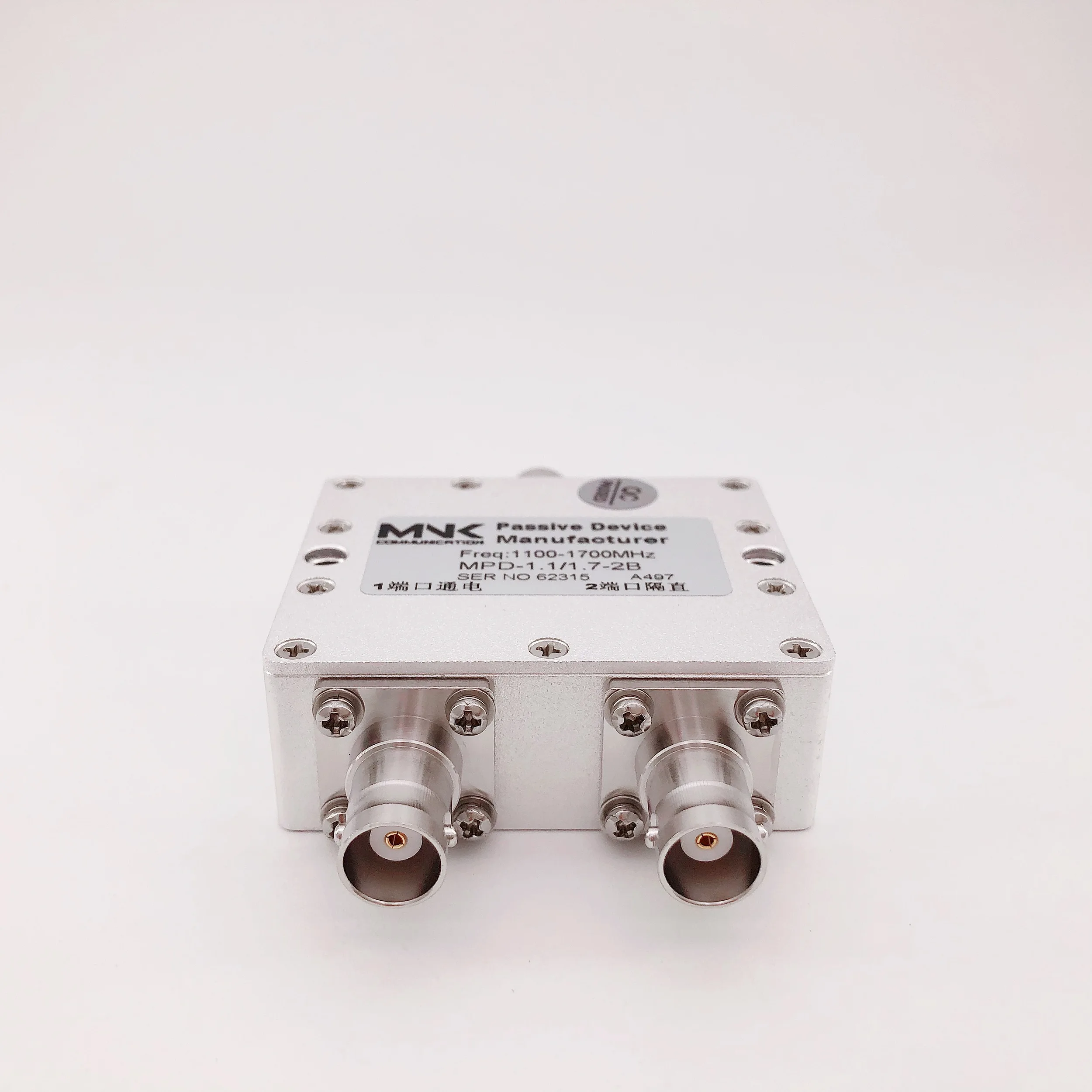 Hot BNC-F 1100-1700MHz 2 Way power divider 1.1-1.7G 2-Way  power Splitter Passive combiner Factory direct sale