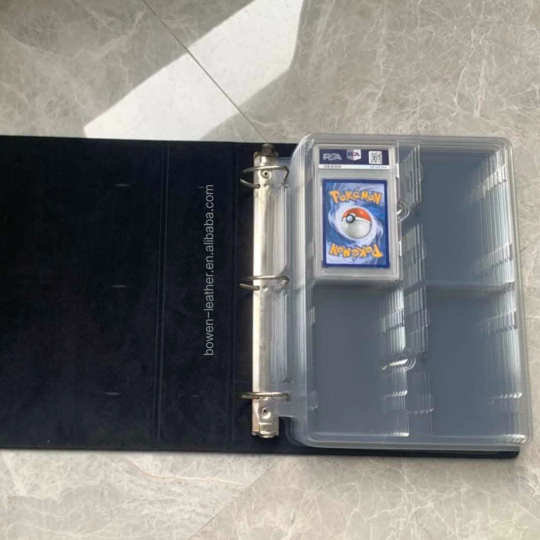 Dongguan Bowen производство кожи 3 кольца переплет для страниц градационная плита карт с 4 или 6 слотами сделанная из PU-ONE страницы