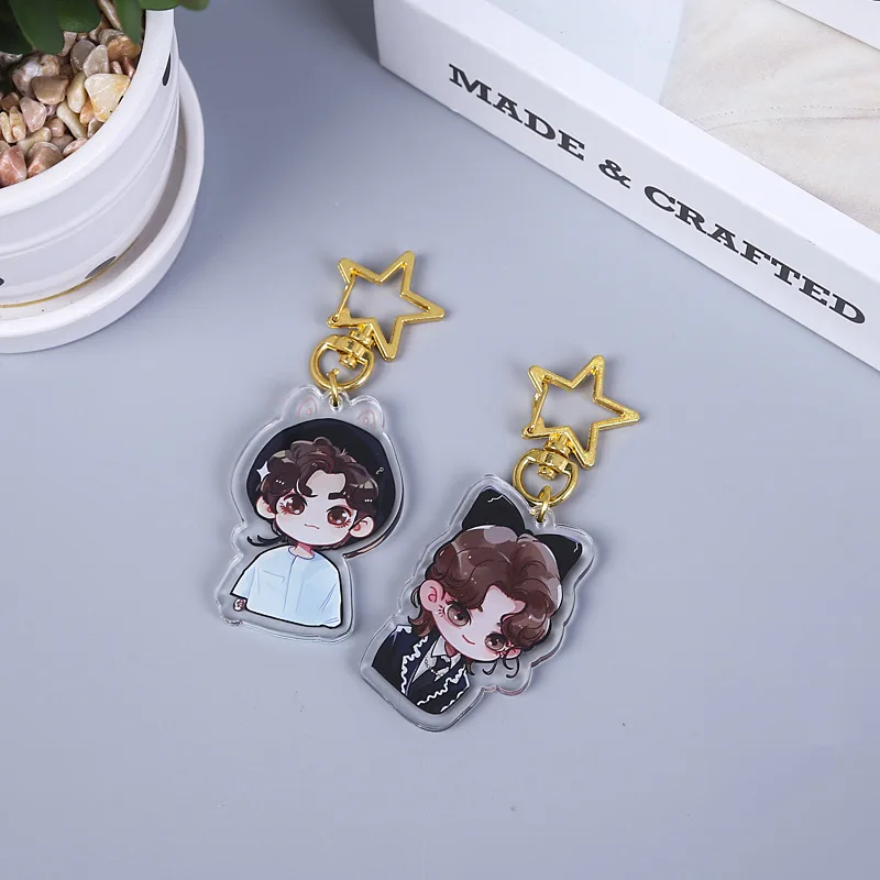Personalized Promotional Gift Plastic Creative Acrylic Anime Charms Keychains